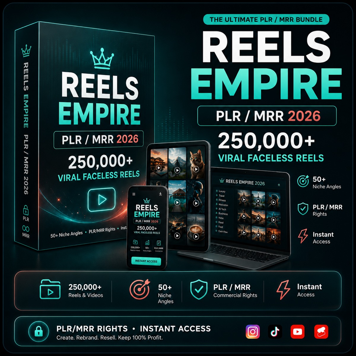 Reels Empire affiliate promotion graphic